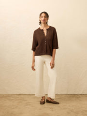Apres Alpaca Cardigan - Walnut Brown