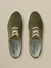 Faherty X Opie Way Deck Sneaker - Olive