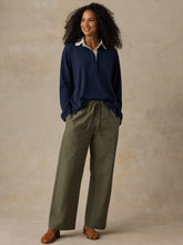 Cotton Twill Drawstring Pant - Olive