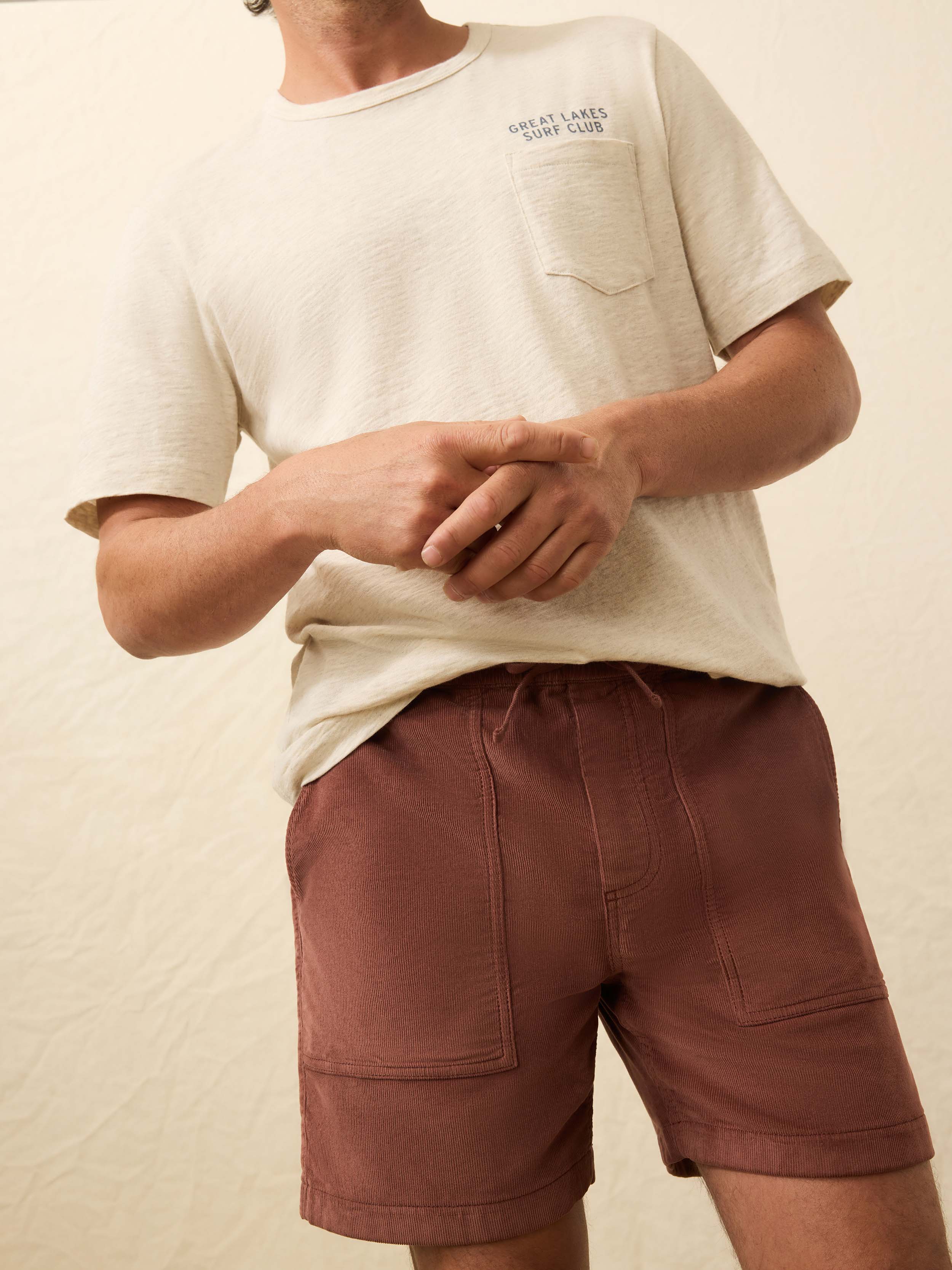 Corduroy Drawstring Utility Short - Chestnut Ridge