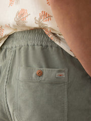 Corduroy Drawstring Utility Short - Coastal Sage