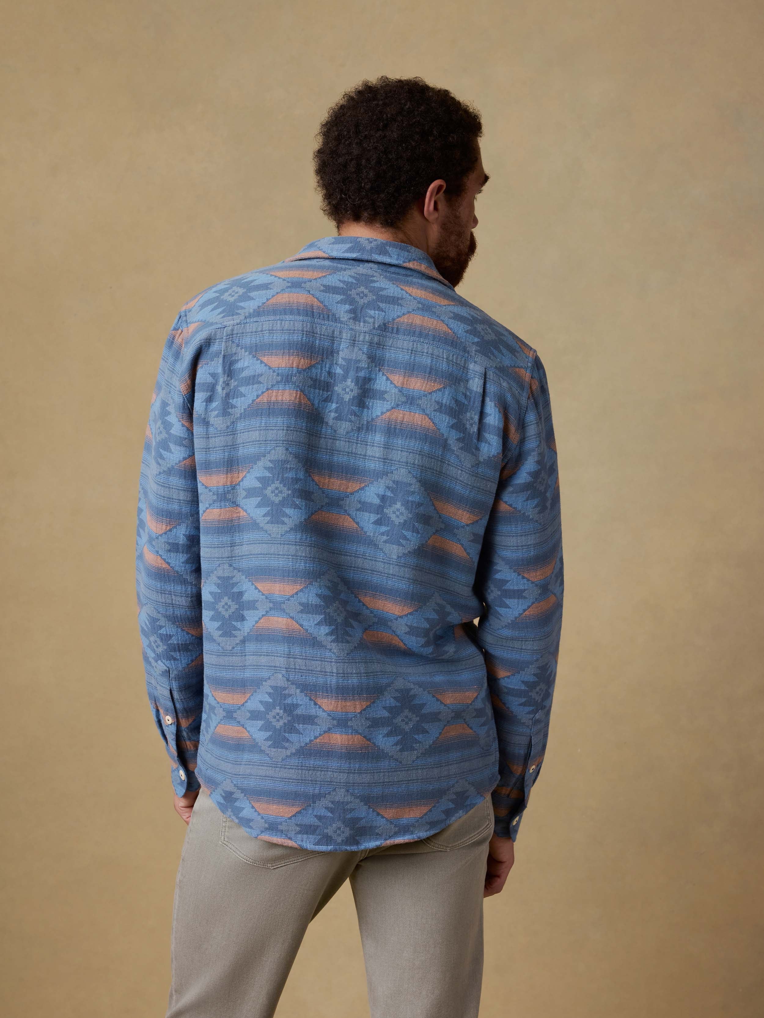 Doug Good Feather Canyon Overshirt - Blue Western Range