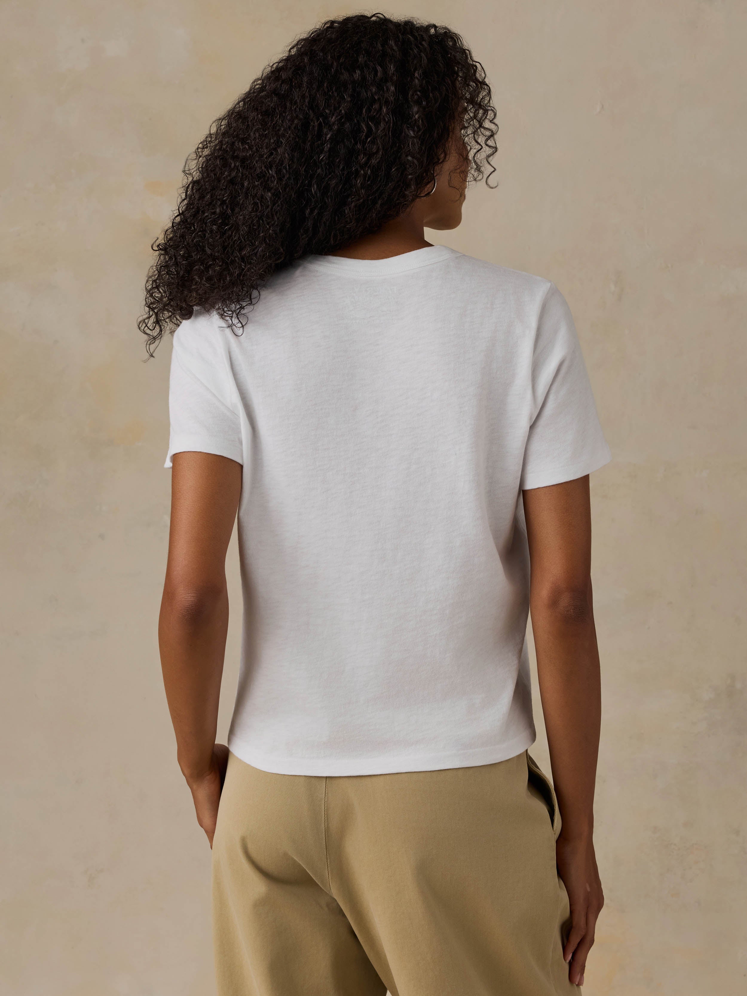 Faherty x Parks Project Rocky Mountains Sunwashed Regenerative Tee - White