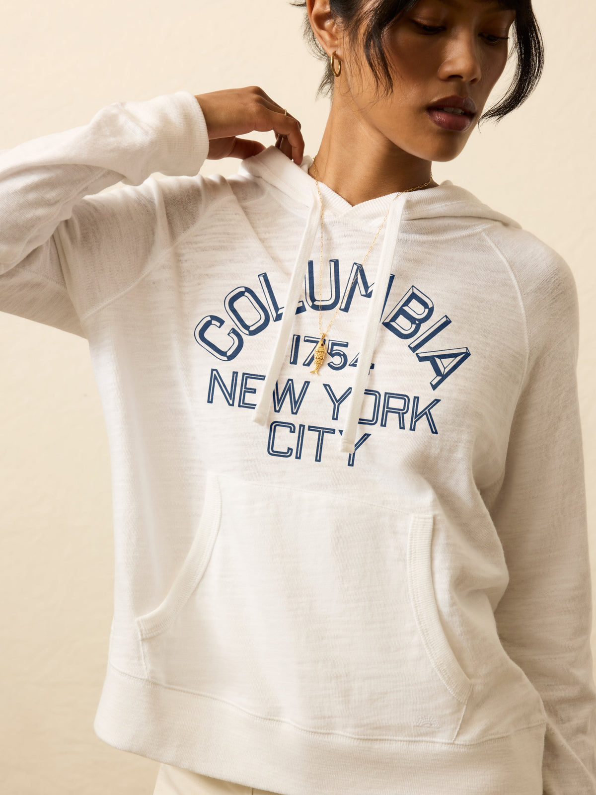 Columbia Sunwashed Slub Hoodie - White